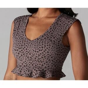 Women’s TAVI Flutter Bra Top Cheetah Print Extra Small